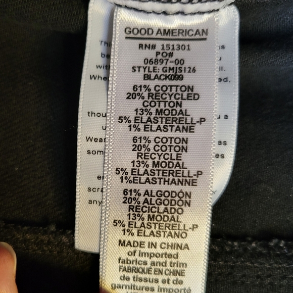 GOOD AMERICAN // fit for success short sleeved zip front stretch denim jumpsuit - Picture 7 of 7